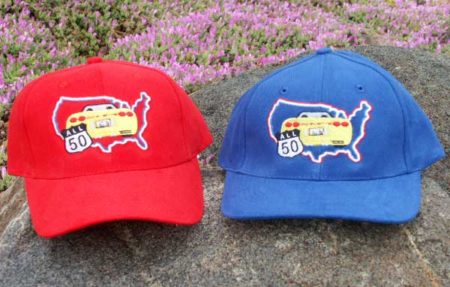 Brass Ring Multimedia design: All 50 Corvette logo on caps (image)