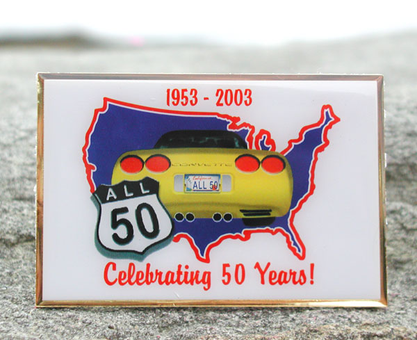 Brass Ring Multimedia design: All 50 Corvette logo on dash plate (image)