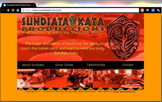 Brass Ring Multimedia design: Sundiata Kata Productions home page (image)