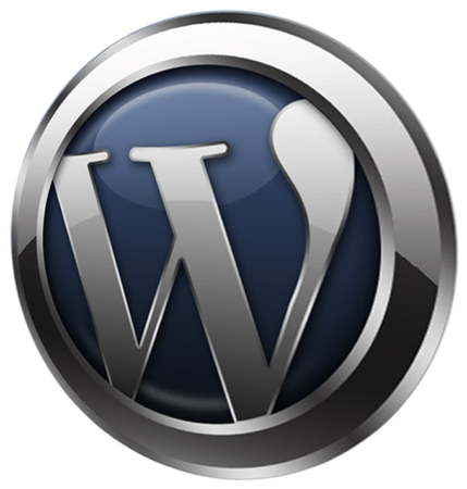 WordPress logl (3D ball, angled image)