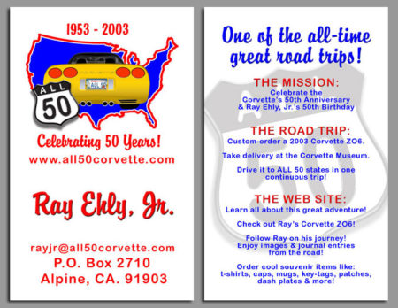 ALL 50 Corvette Business Cards