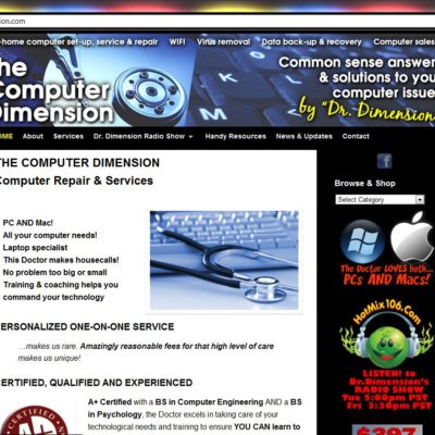 NEW SITE! The Computer Dimension WordPress Website Design