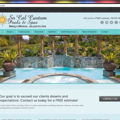 New Website! SoCal Custom Pools & Spas of San Diego WordPress Website Project