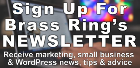 Sign Up For Brass Ring's Newsletter - Receive marketing, small business & WordPress news, tips & advice