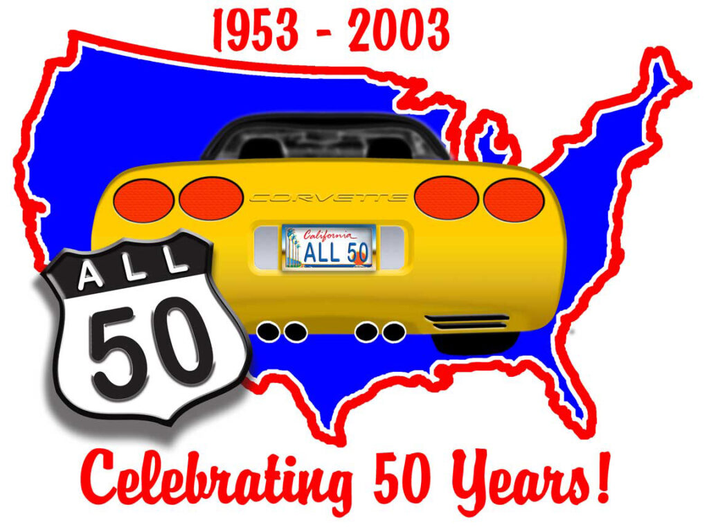 ALL50 Corvette Road Trip (primary logo, image)